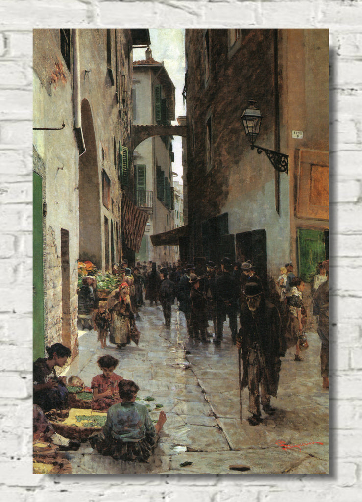 The ghetto of Florence by Telemaco Signorini