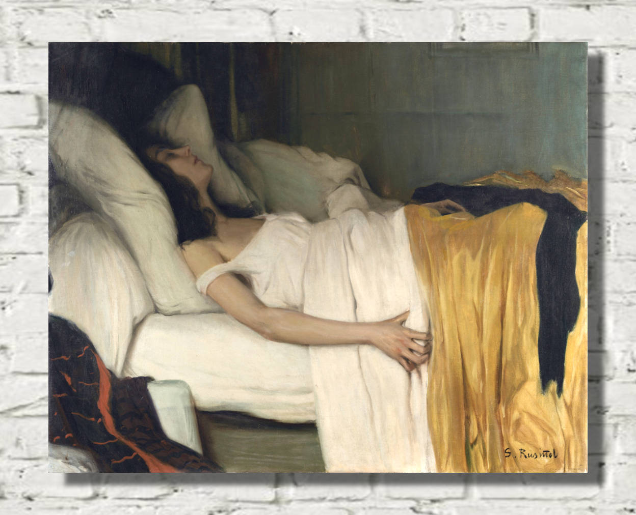 Santiago Rusinol Print, The morphine (1894)