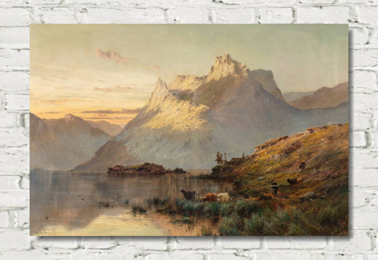 Alfred de Bréanski Print, The peaks of the Western Highlands