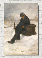 Jean-François Raffaëlli Print, The railway worker in the snow