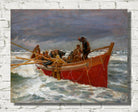 Michael Ancher Print, The red rescue boat on its way out