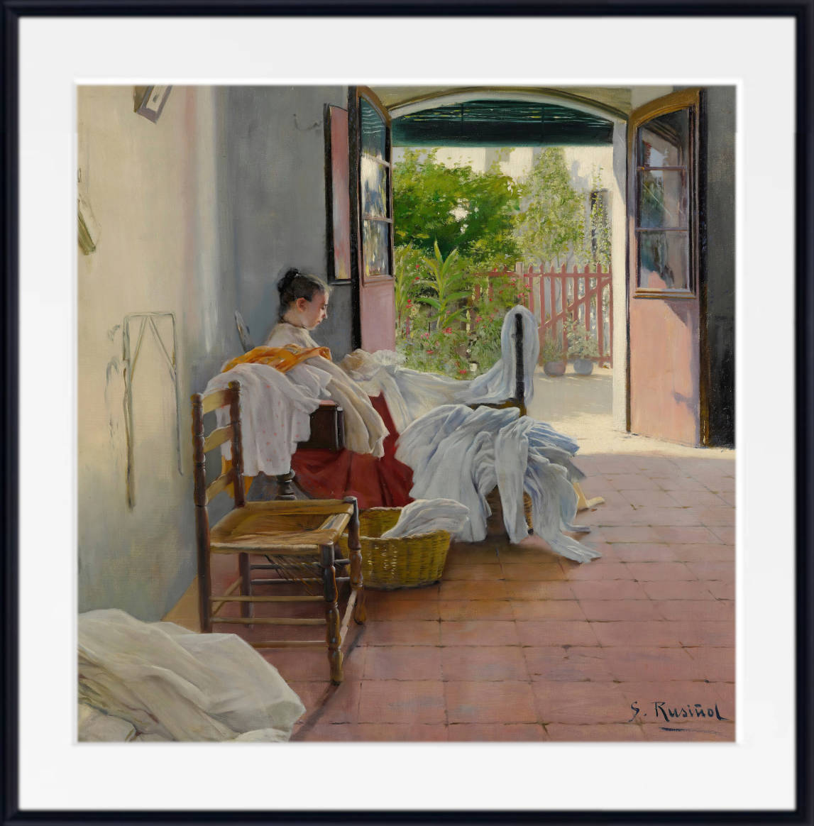 Santiago Rusinol Print, The seamstress, Sitges