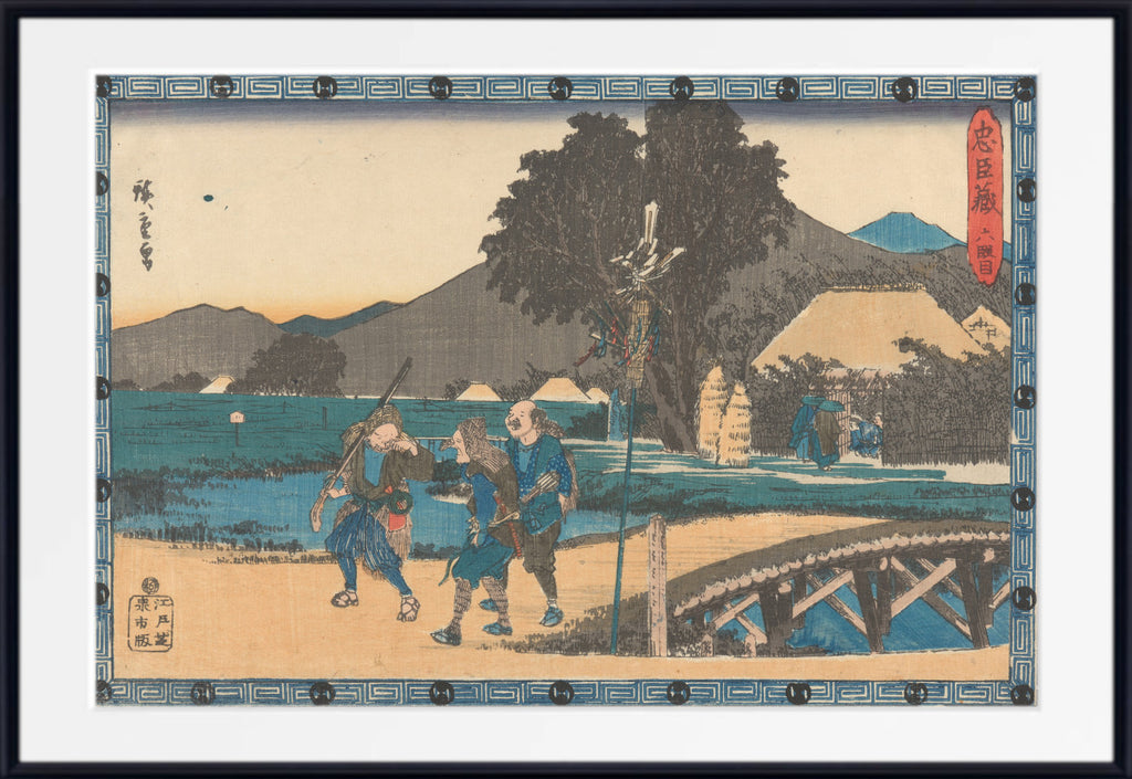 Three Ronin on Road, Ando Hiroshige, The Ronin Series