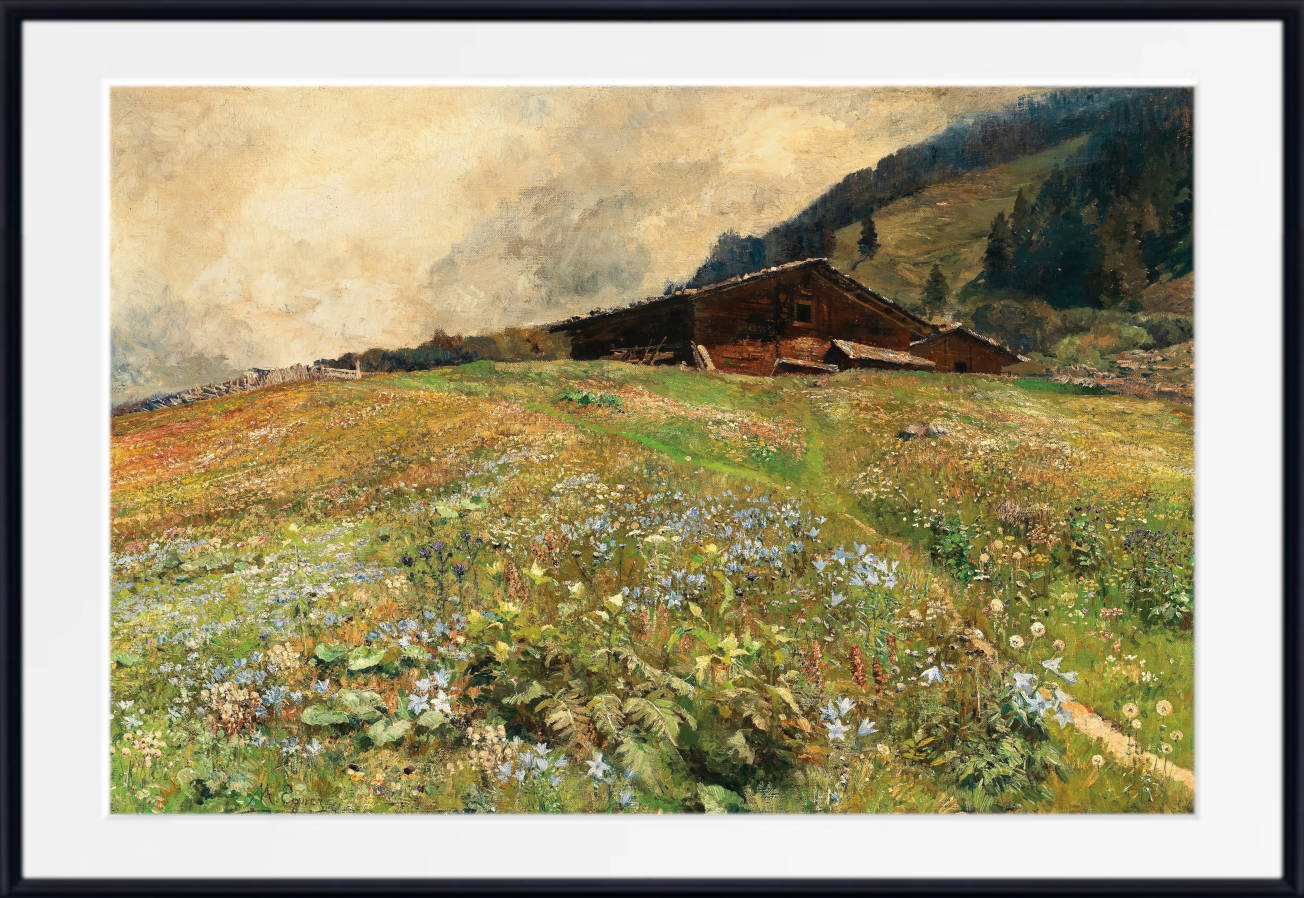 Marie Egner Print, Tyrol, Alpine meadows