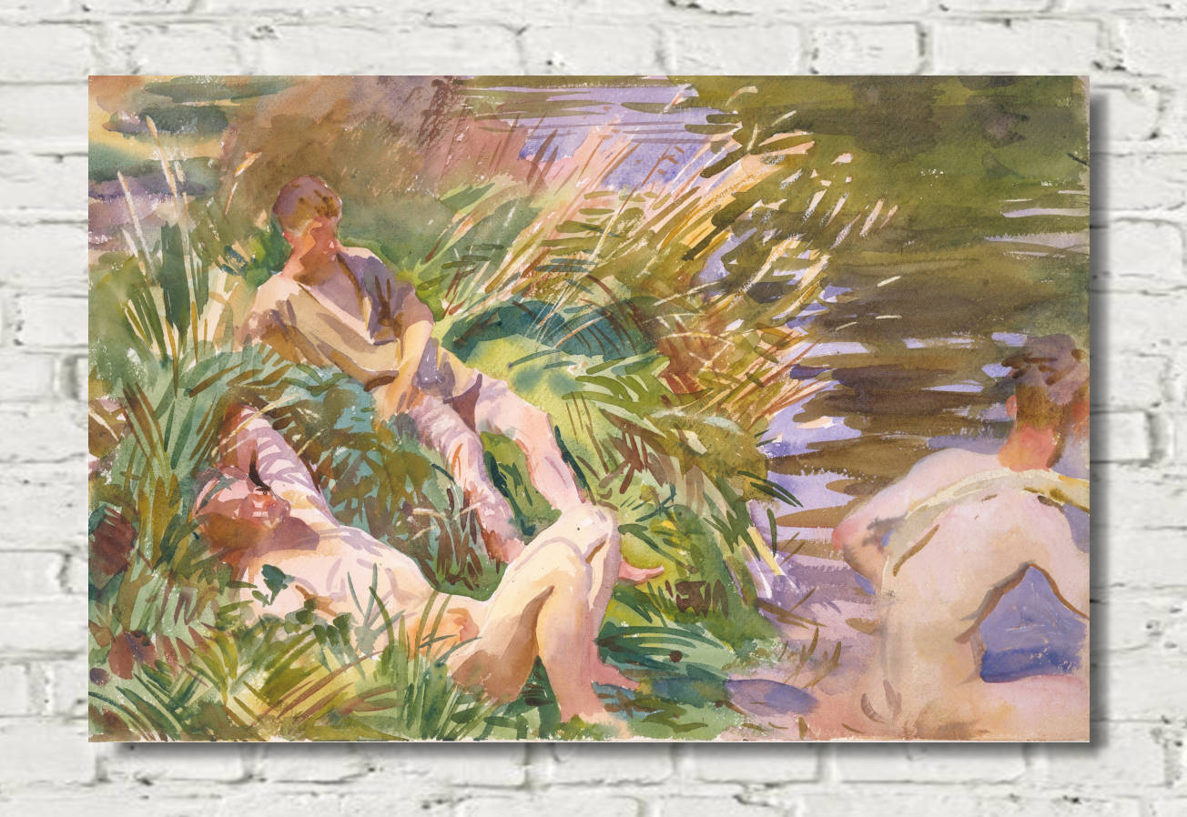 John Singer Sargent Print, Tommies Bathing (1918)