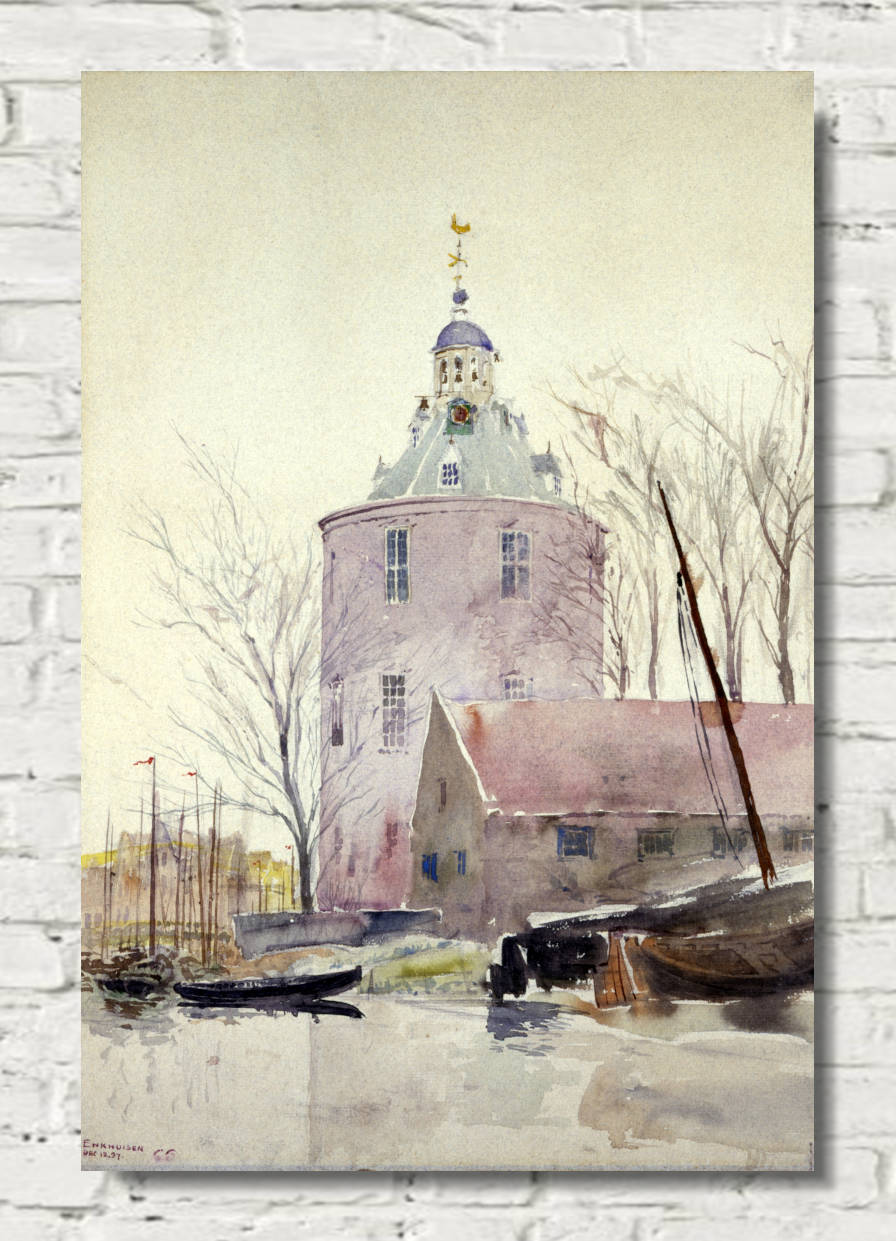 Cass Gilbert Print, Tower at Enkhuisen, Holland (1897)