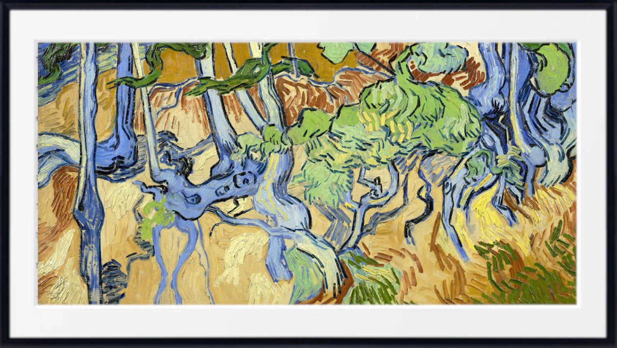 Tree With Roots Painting Vincent van Gogh Print, Tree-roots – GalleryThane