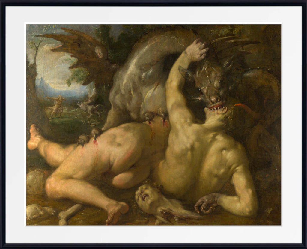 Two Followers of Cadmus devoured by a Dragon (1588) by Cornelis van Haarlem