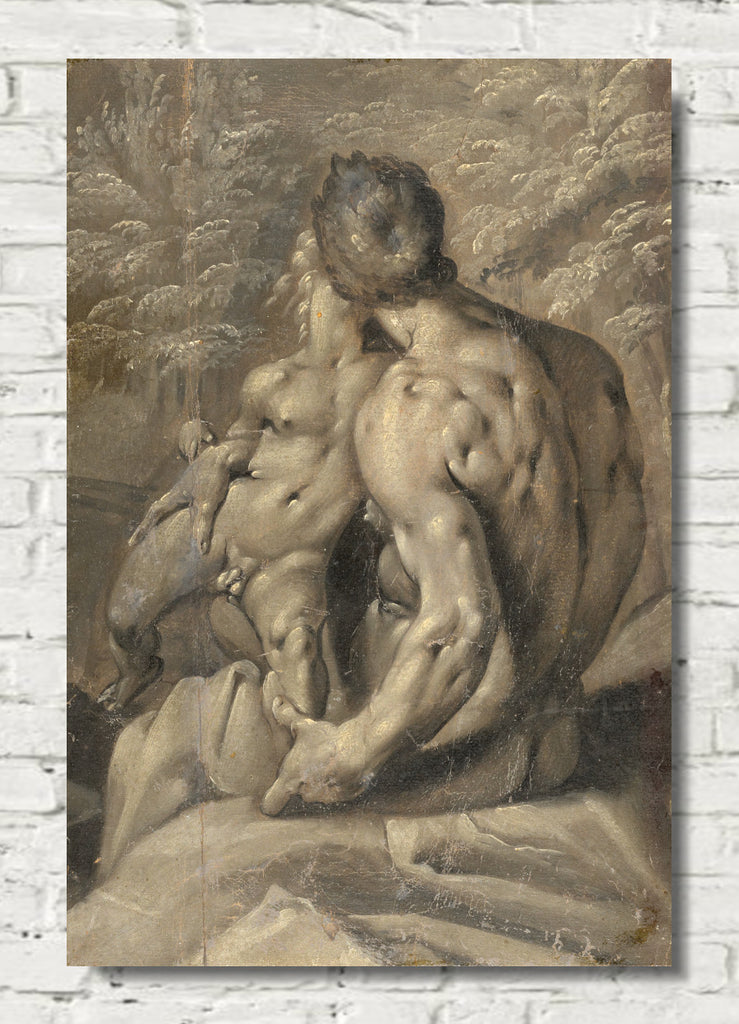 Two Male Nudes (1590) by Cornelis van Haarlem