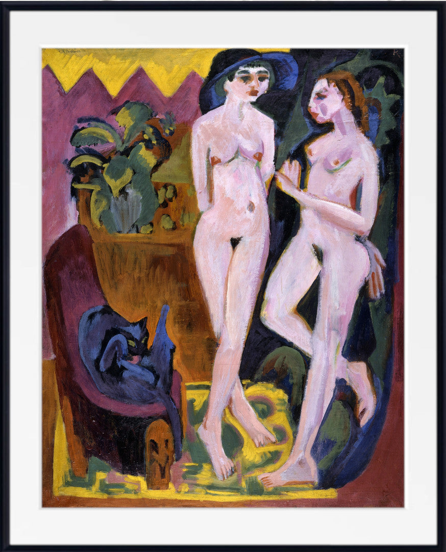 Two Nudes in a Room (1914) by Ernst Ludwig Kirchner