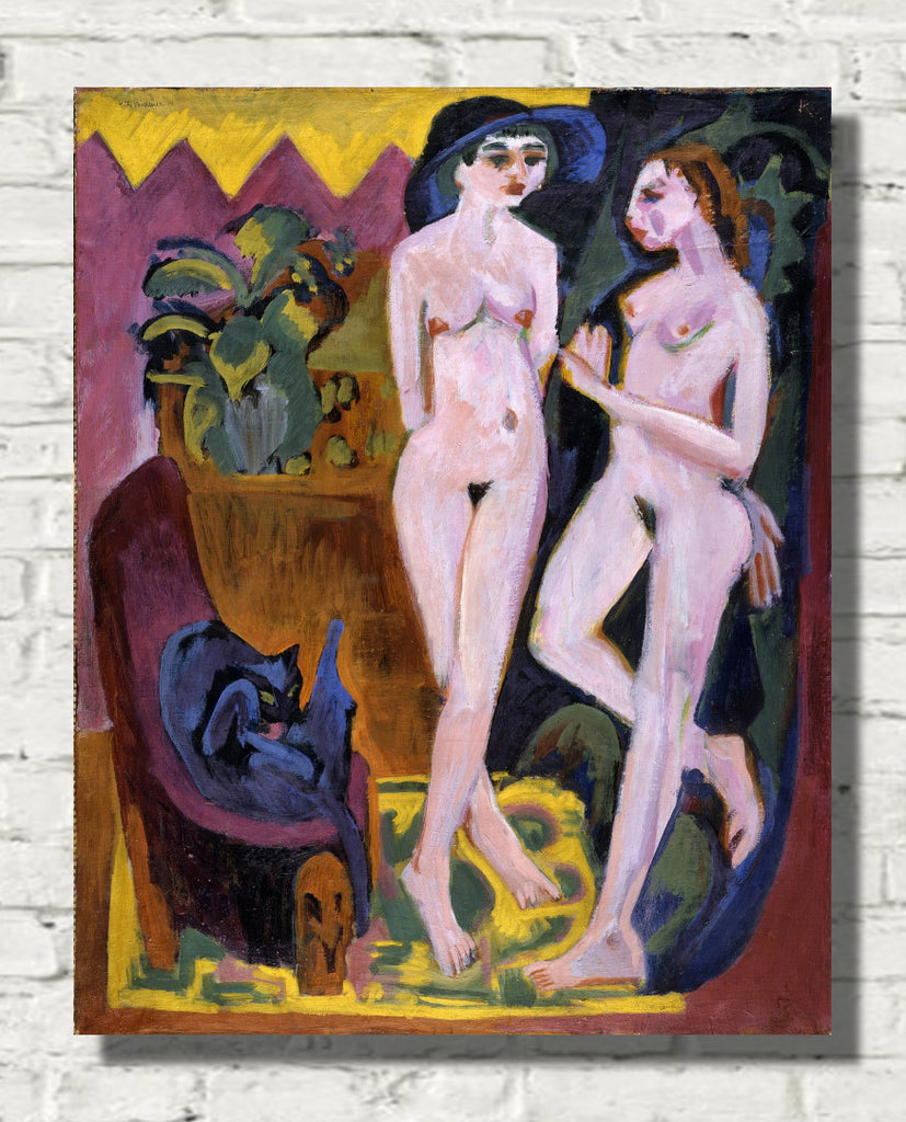 Two Nudes in a Room (1914) by Ernst Ludwig Kirchner