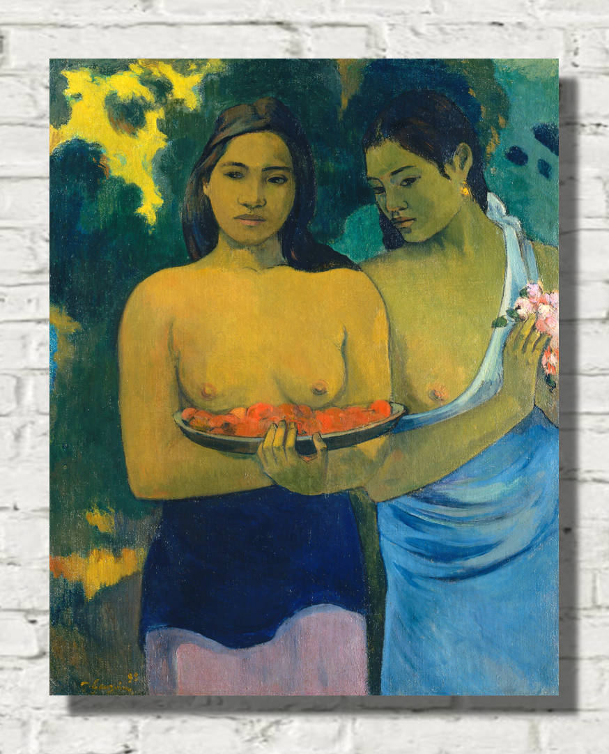 Paul Gauguin Print : Two Tahitian Women (1899)