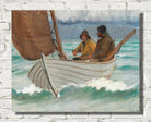 Michael Ancher Print, Two fishermen from Skagen in a sailing boat 