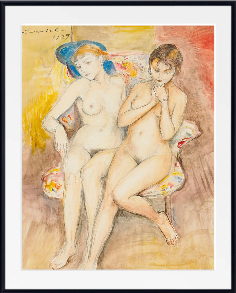 Two girls in a chair (1929), Nils Dardel