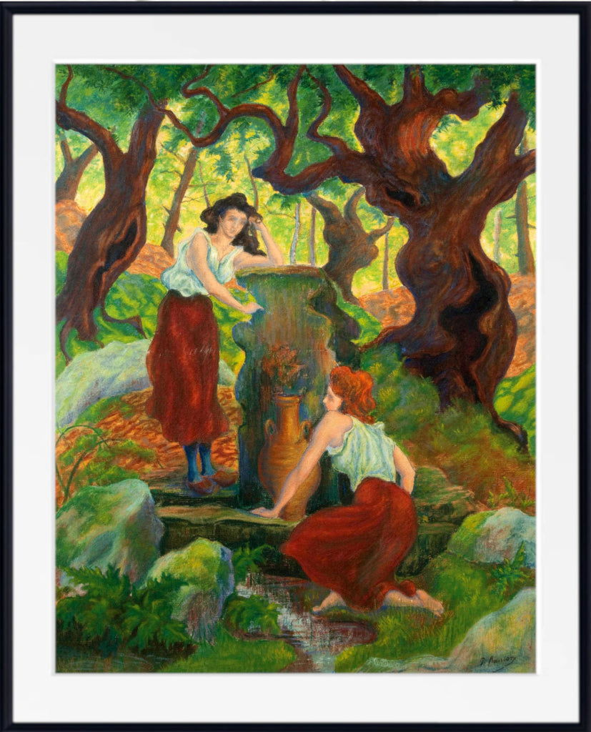 Two women at the fountain by Paul Ranson