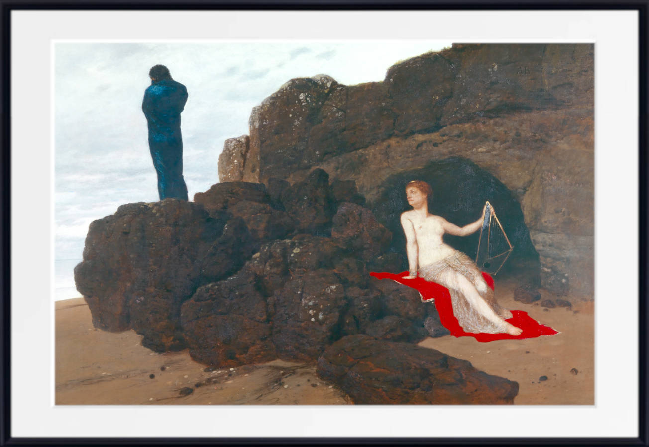 Ulysses and Calypso, Arnold Bocklin Fine Art Print, Symbolism