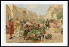 Louis Marie De Schryver Print, A Market In the 18th Century (1900)