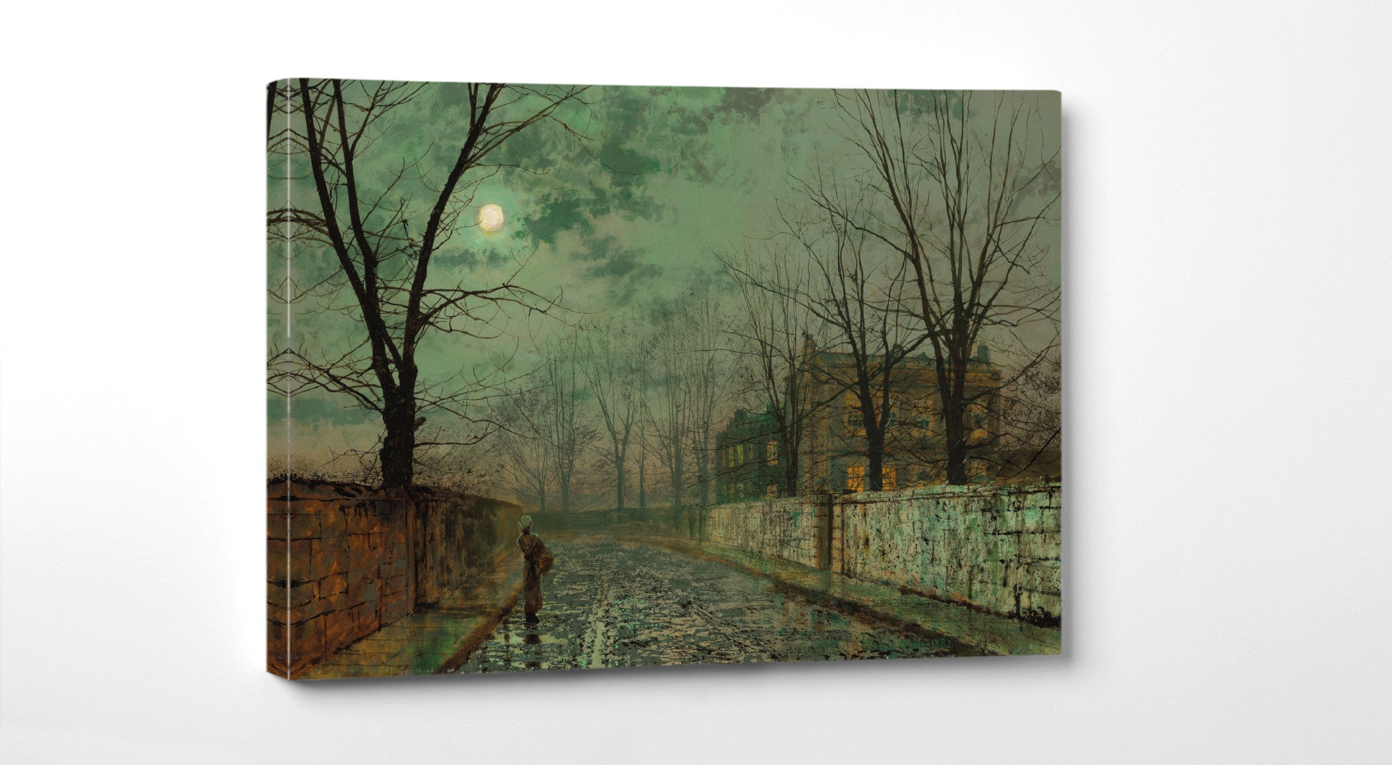 John Atkinson Grimshaw Print: Under the Silvery Moonbeams (1882)