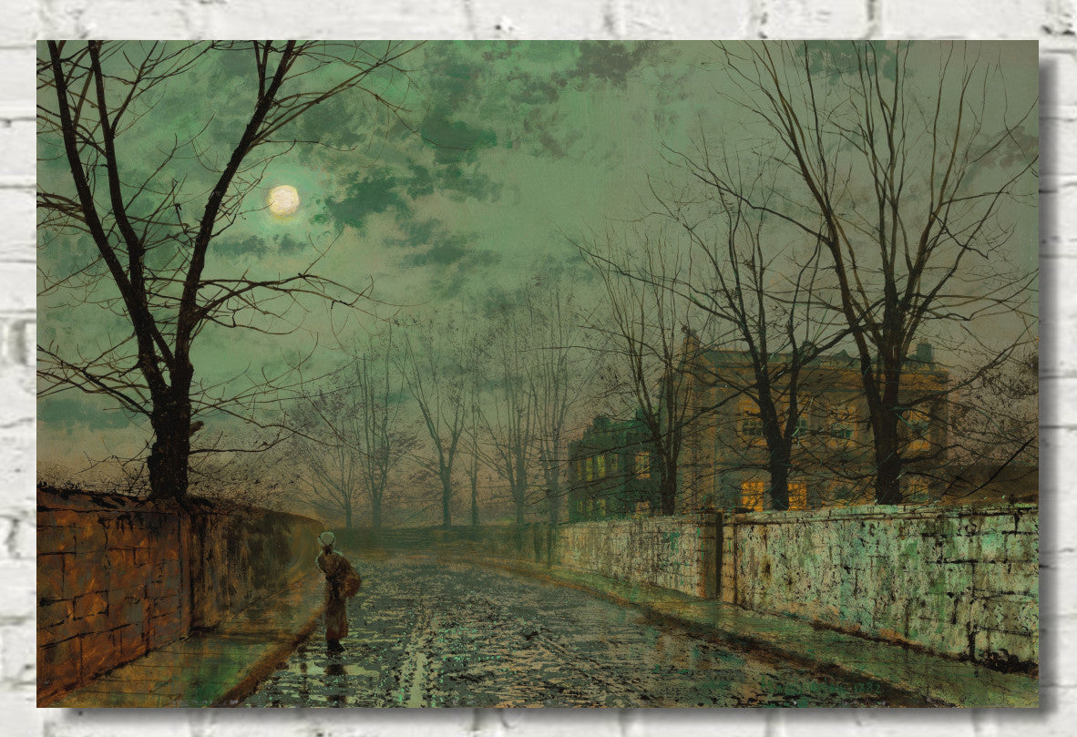 John Atkinson Grimshaw Print: Under the Silvery Moonbeams (1882)