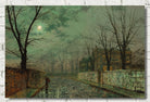 John Atkinson Grimshaw Print: Under the Silvery Moonbeams (1882)