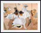 Joaquín Sorolla Print, Under the awning, on the Beach at Zarauz (1905)