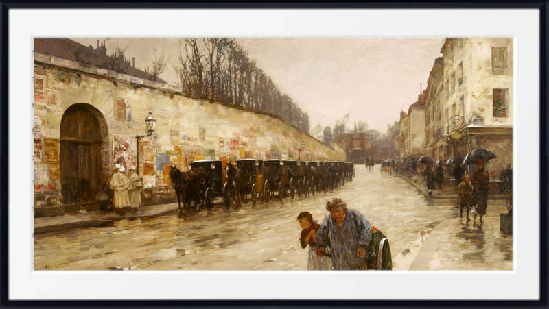 A Downpour Rue Bonaparte by Childe Hassam framed print