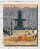 Henri Martin Print, Fountain of the Place De La Concorde, Paris 