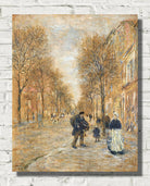 Jean-François Raffaëlli Print, Une Rue à Asnières (1880)