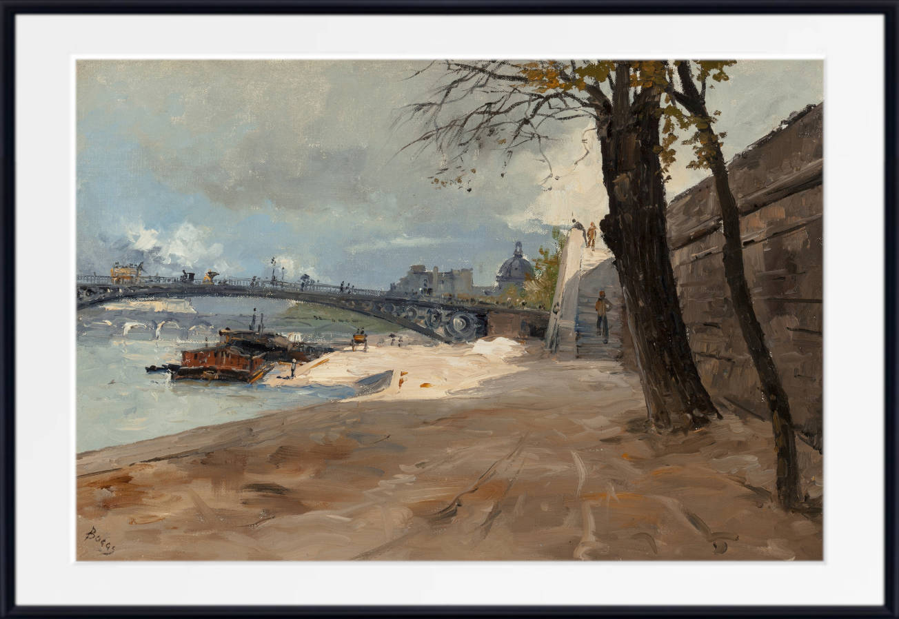 Frank Myers Boggs Print A quay near Pont des Saints Peres 1886 GalleryThane