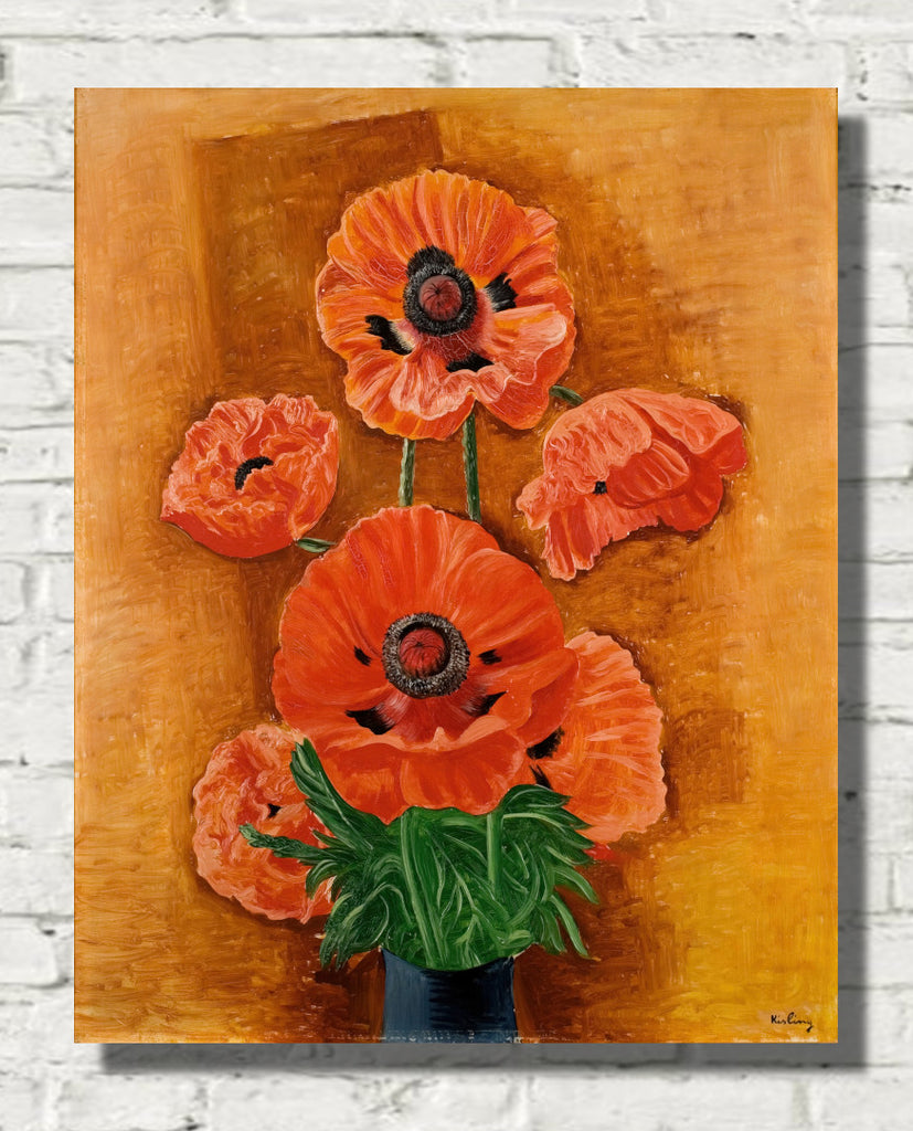 Vase of Poppies by Moise Kisling