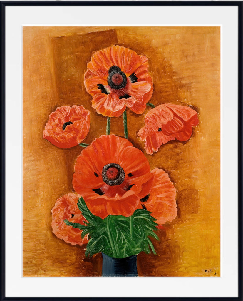 Vase of Poppies by Moise Kisling