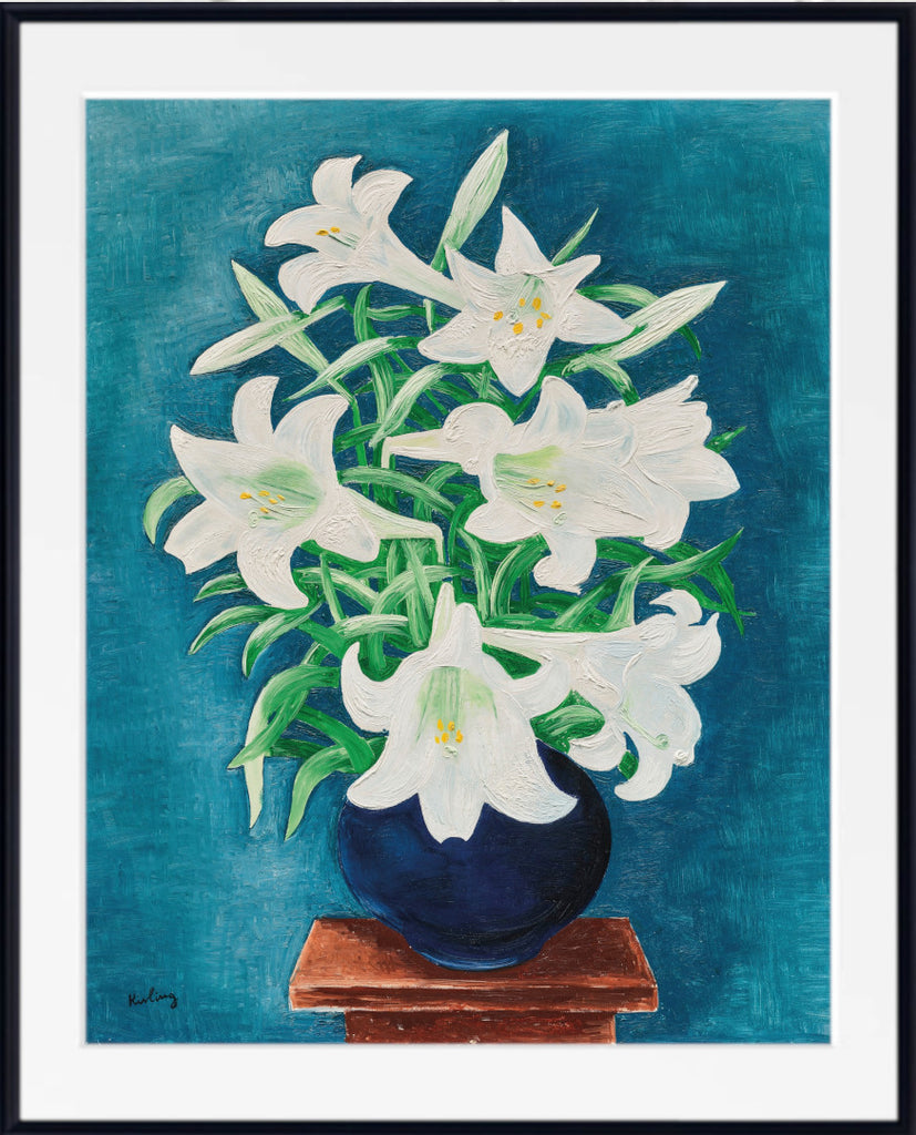 Vase of lilies (1935) by Moise Kisling