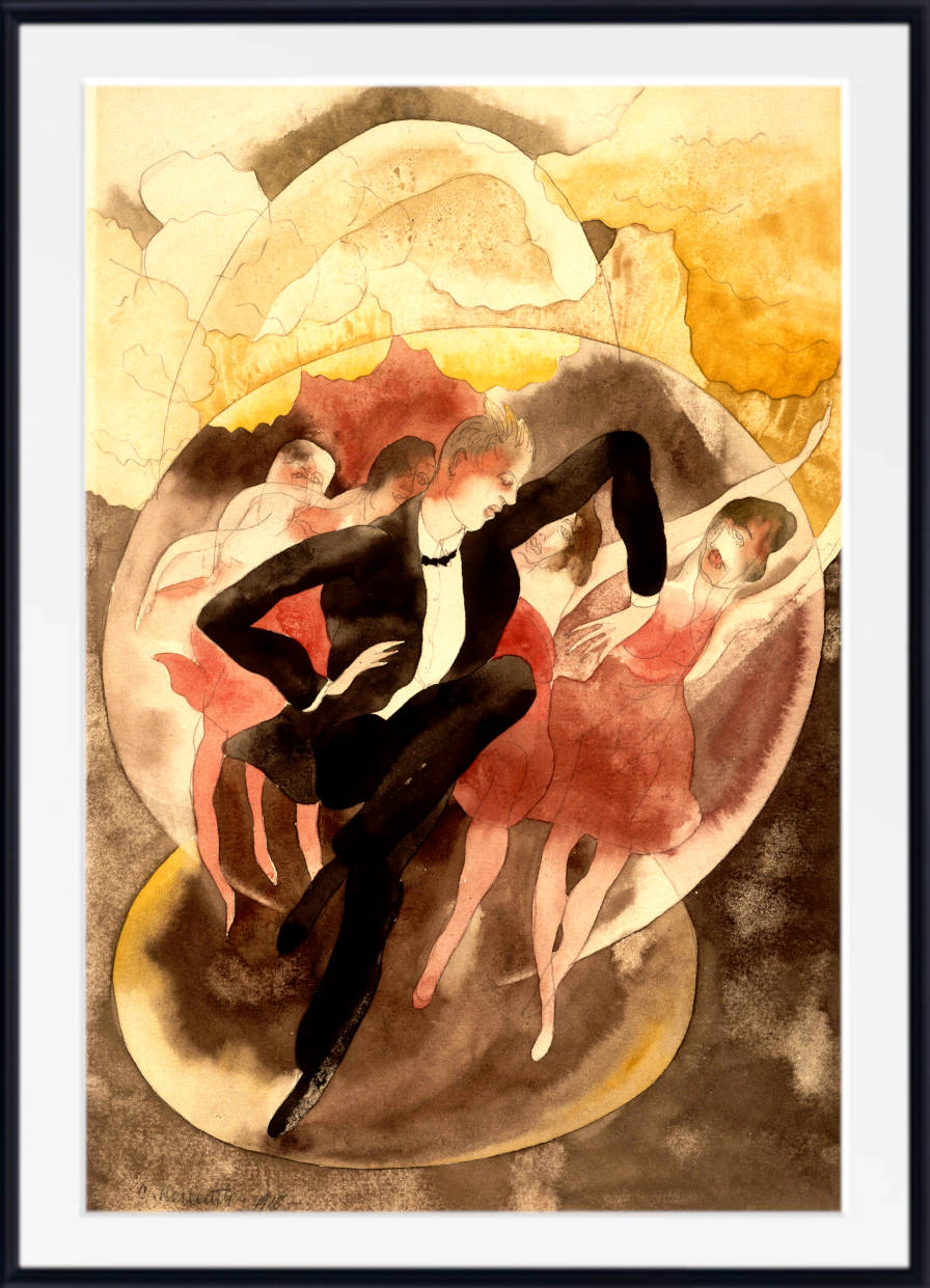 Charles Demuth Fine Art Print, Vaudeville Dancer with Chorus