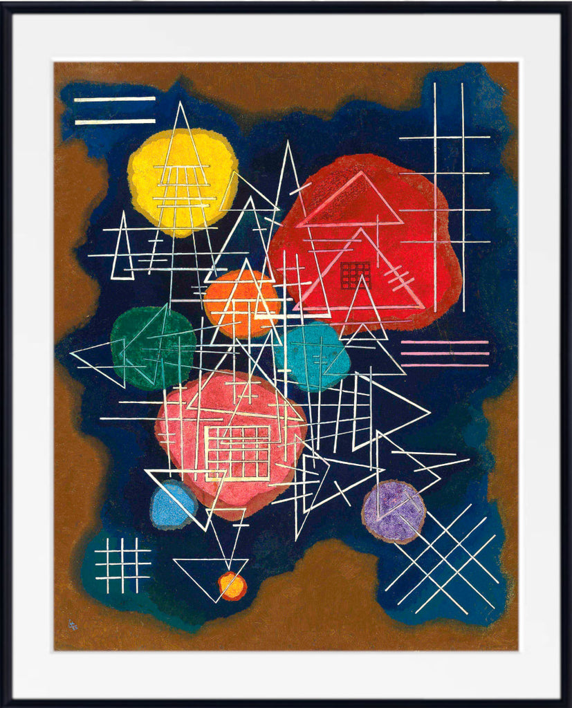 Geometric Abstract Art, Wassily Kandinsky Fine Art Print, Veiled Glow