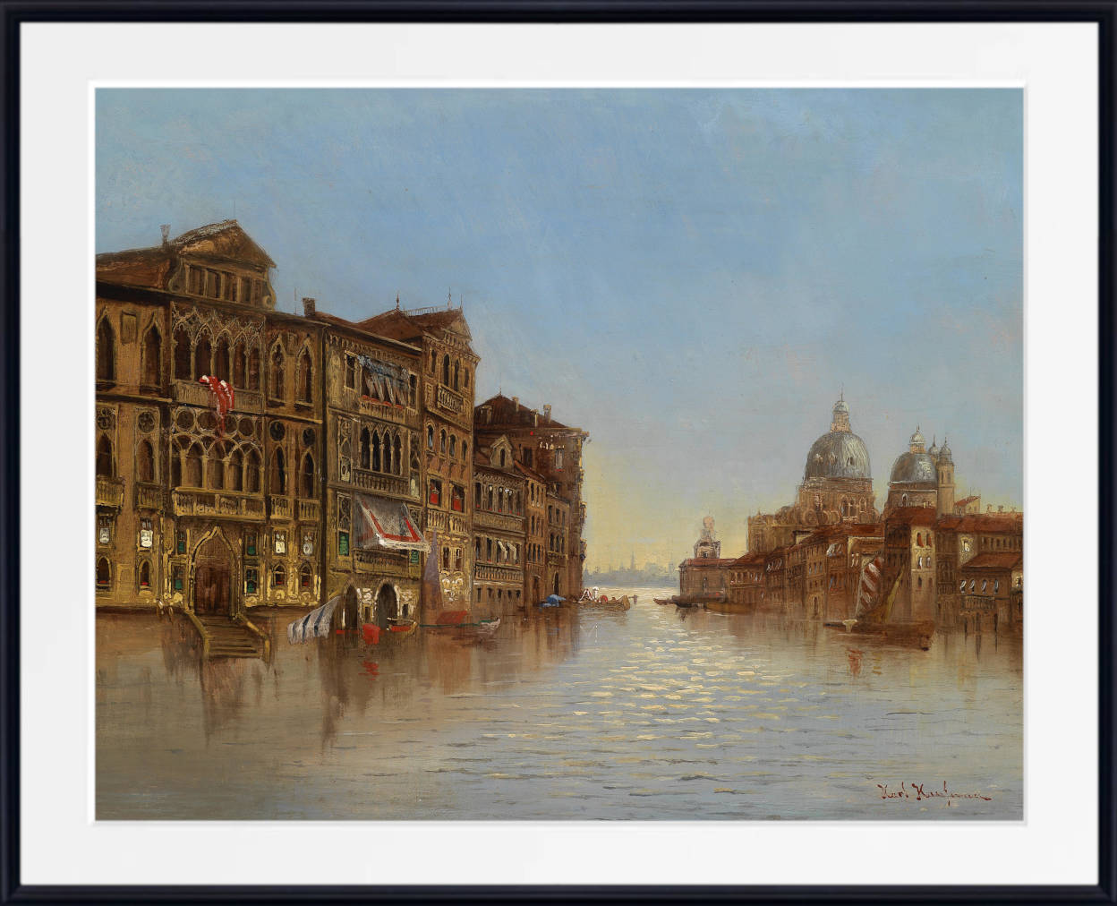 Karl Kaufmann Print, Venice With Santa Maria Della Salute