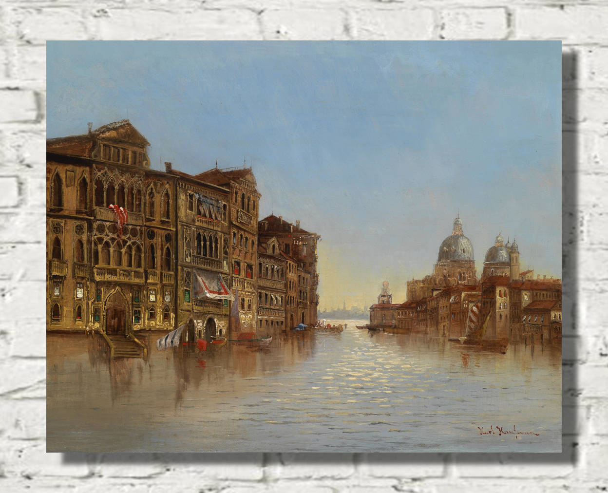 Karl Kaufmann Print, Venice With Santa Maria Della Salute