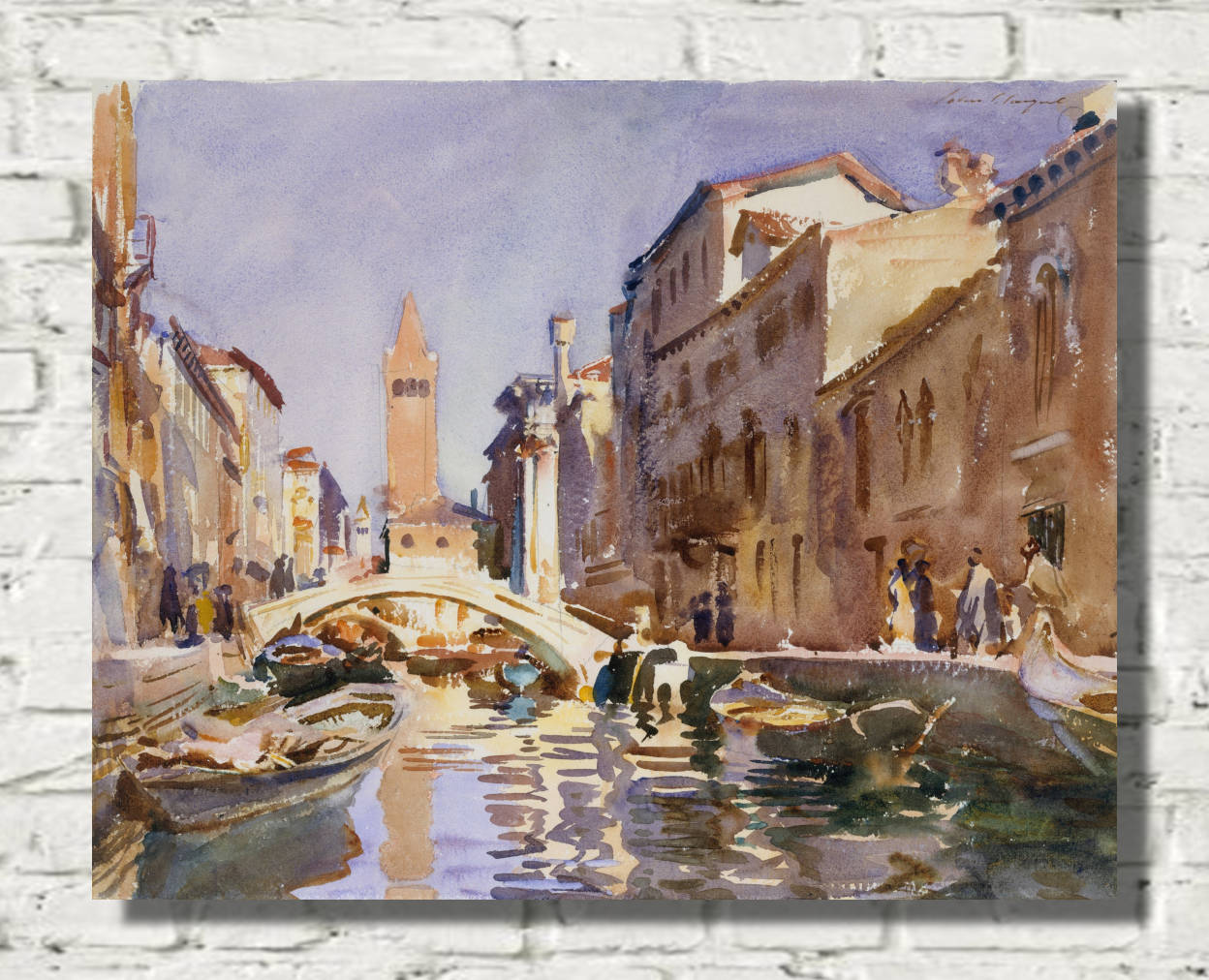 John Singer Sargent Print, Venetian Canal (1913)