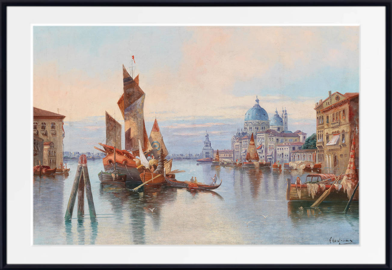 Karl Kaufmann Print, Venice, A View of Santa Maria della Salute