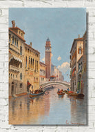 Karl Kaufmann Print, Venice, a View of a Canal