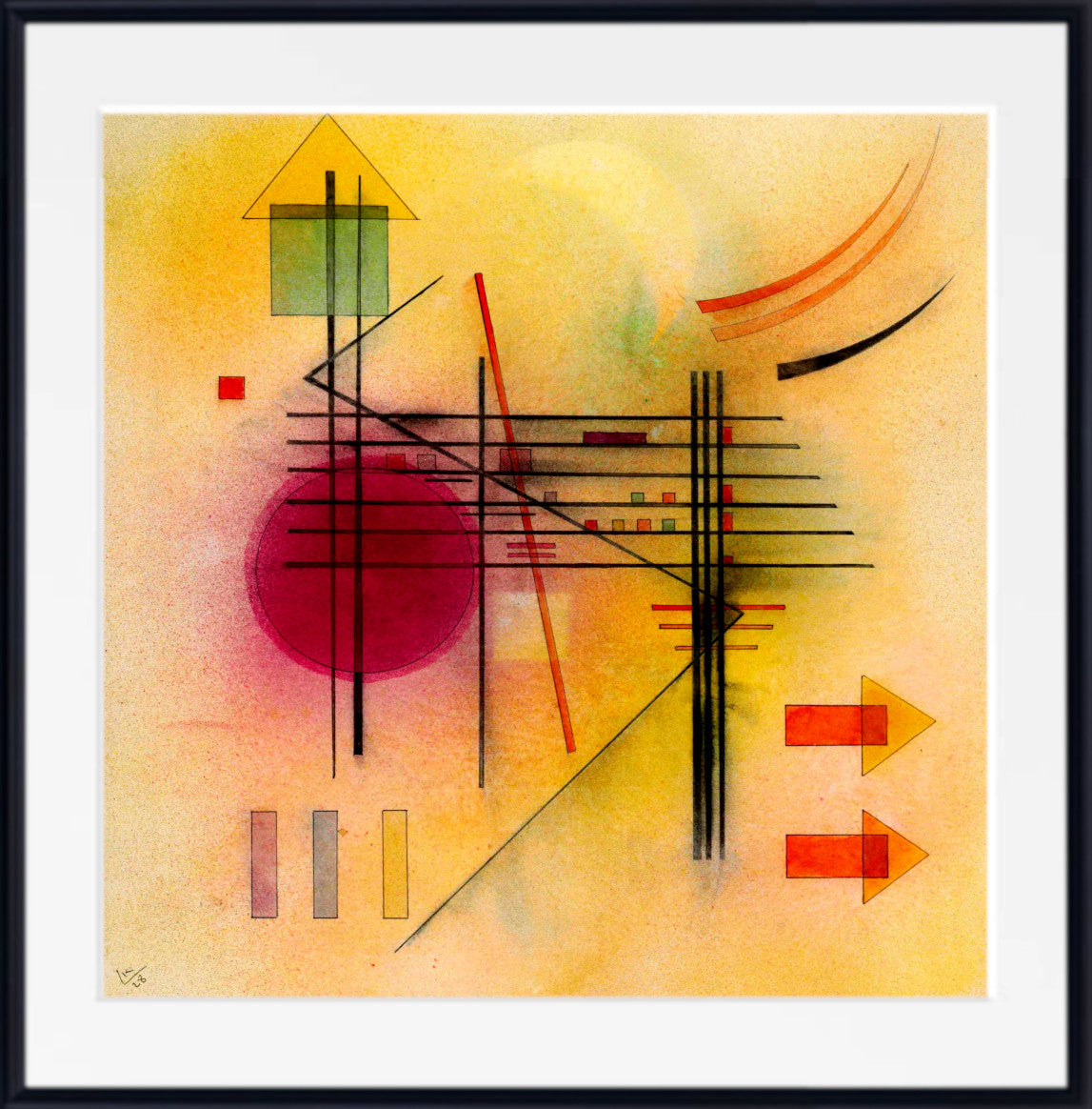 Abstract Art, Wassily Kandinsky Fine Art Print, Vibrating – GalleryThane, image size:1147x1164