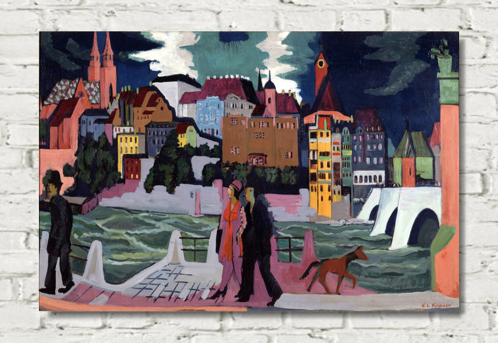 View of Basel and the Rhine (1927) by Ernst Ludwig Kirchner