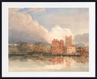 David Cox Print, View of Lambeth Palace on Thames (1820s)