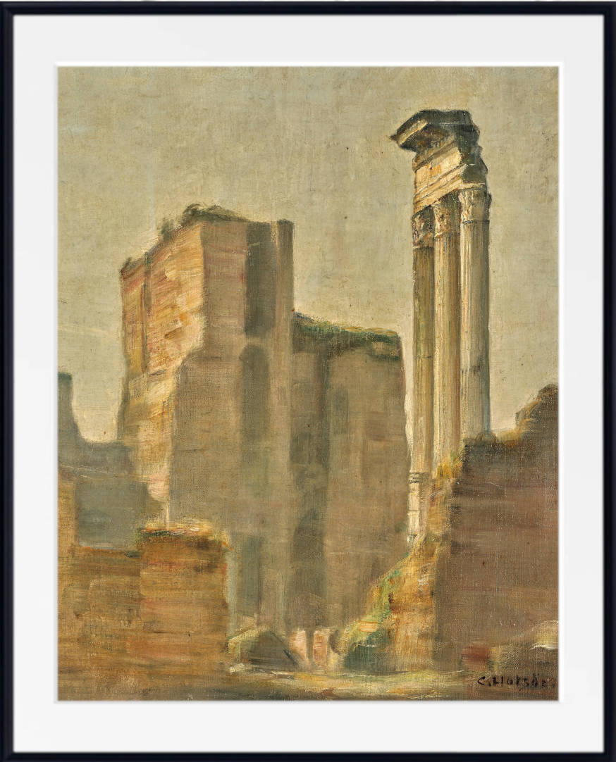 Carl Holsøe Print, View of the Roman Forum