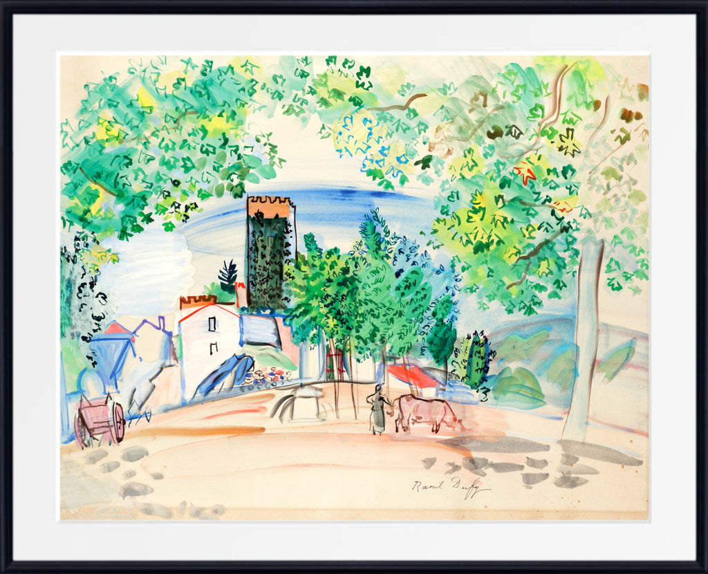 View of the Tower of Vernet-les-Bains (circa 1941) by Raoul Dufy