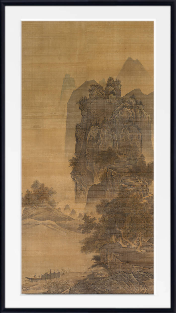 Sesshu Toyo Print, Views of the Xiao and Xiang Rivers