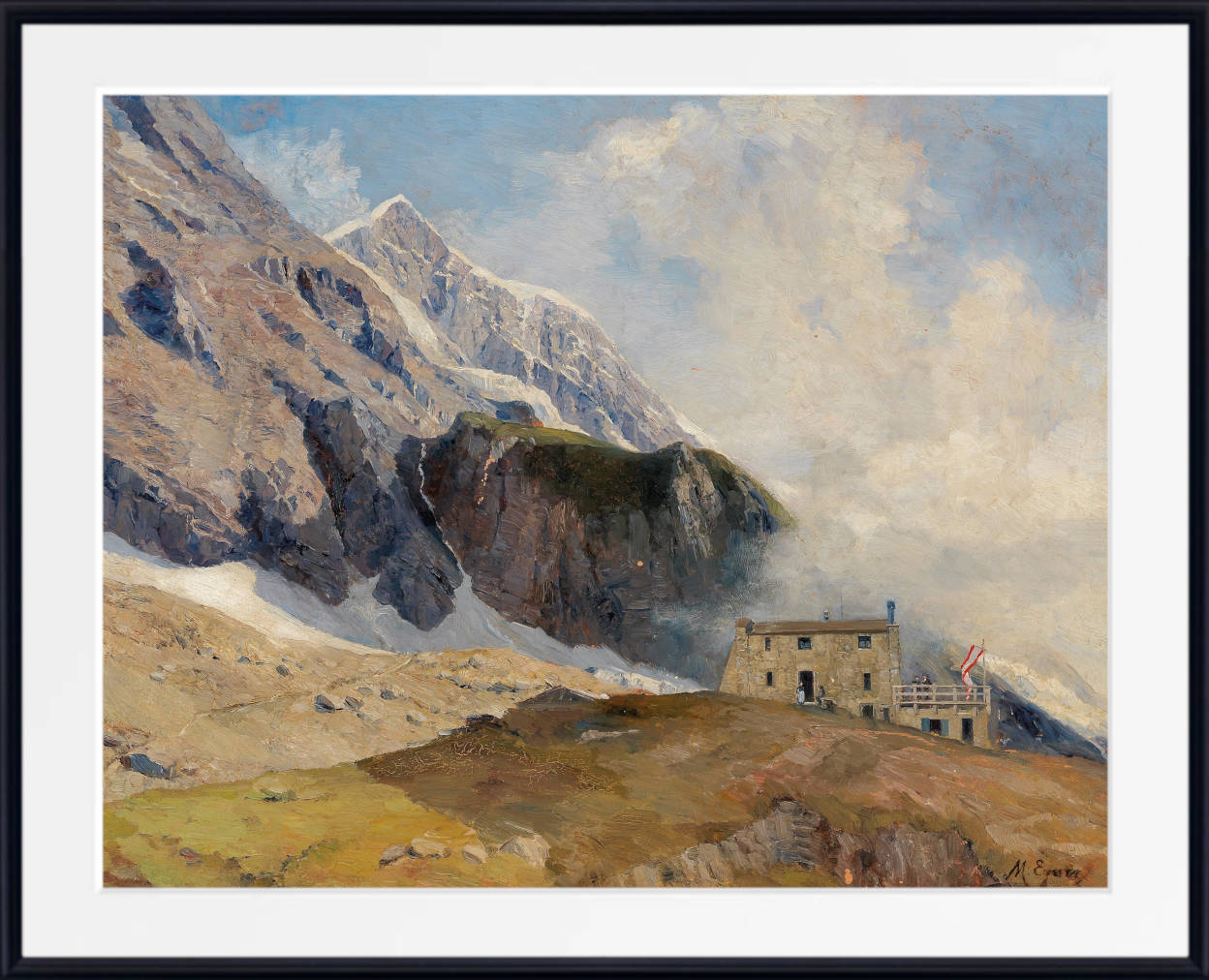 Marie Egner Print, View to Mainzer Hütte, Hohen Tauern