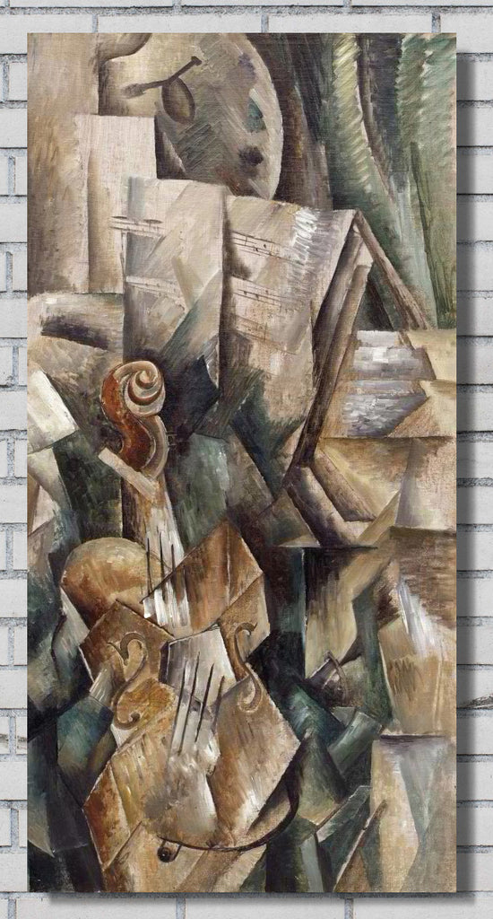 Violin and Palette (Violon et palette, Dans l'atelier) by Georges Braque