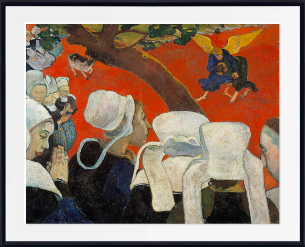 Paul Gauguin Print : Vision After the Sermon (Jacob wrestling with the angel) (1888)