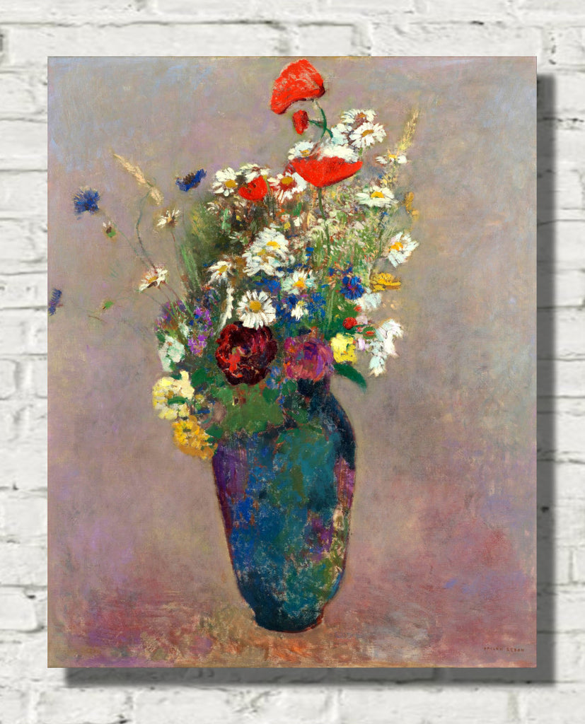 Vision; vase of flowers (1900) by Odilon Redon