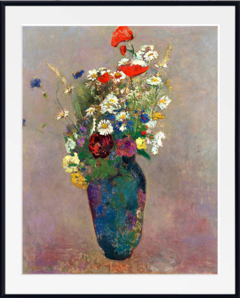 Vision; vase of flowers (1900) by Odilon Redon
